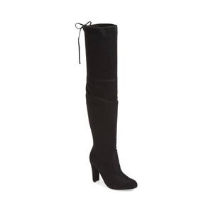 Black Over the Knee heeled boots